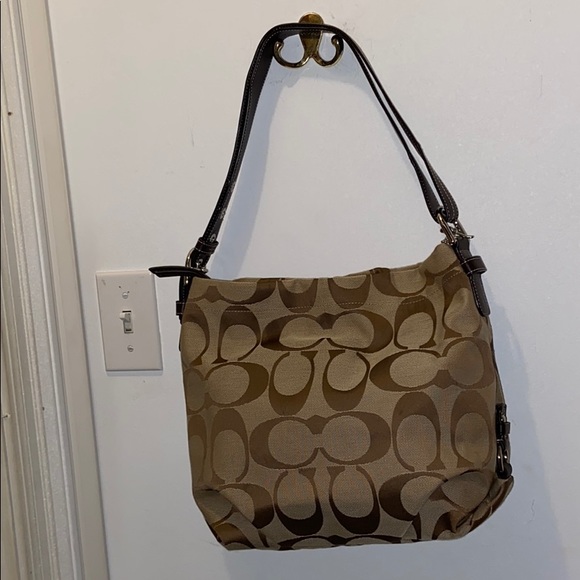 Coach Signature Khaki/Mahogany Purse (F 15067) - Picture 1 of 8